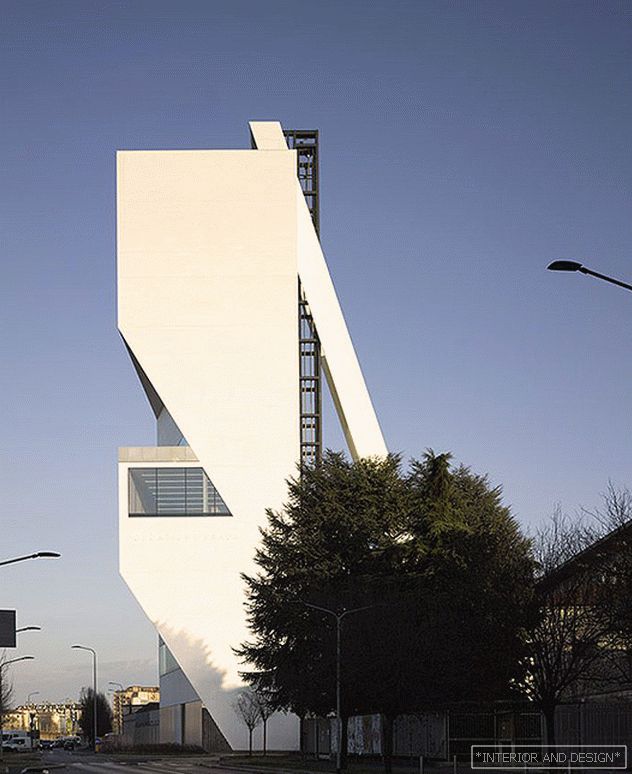 Rem koolhaas has completed a tower for the fondazione prada