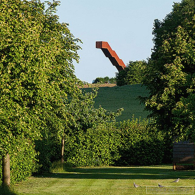Architecture and landscape: stairs to the sky