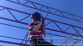 Photo canopies of the profile pipe do it yourself