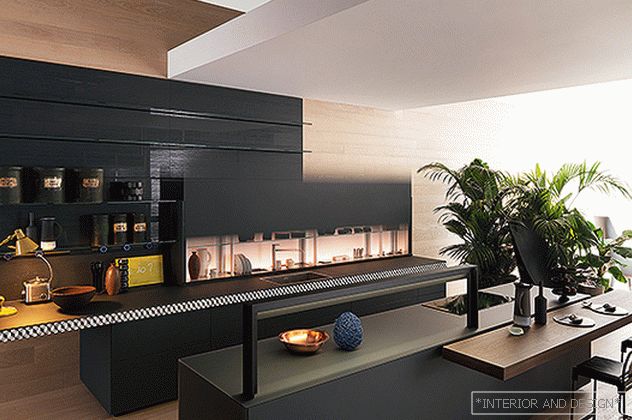 Kitchens: black - new white